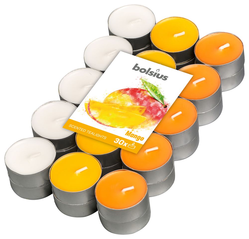 Aromatic tealight candles 30 pieces - Mango